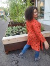 Oransje Kurta kjole thumbnail