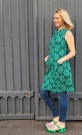 Twiggy kjole Grønnmønstret thumbnail