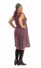 Diva kjole kort aubergine thumbnail