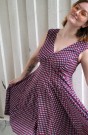 Diva kjole kort aubergine thumbnail