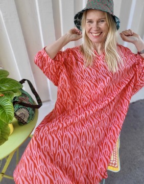 Kaftan kjole Sebra