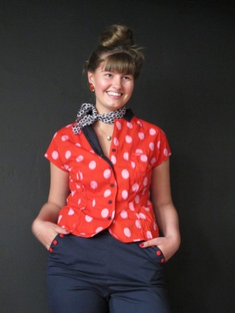 Bluse retro Prikk