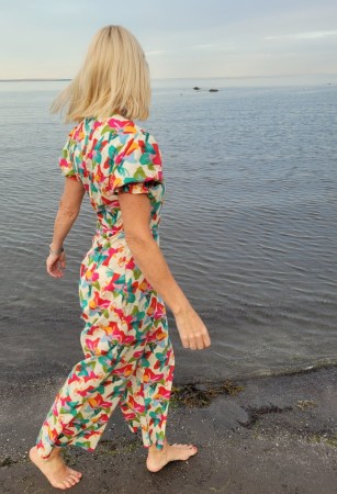 Chris Jumpsuit kremhvit blomst